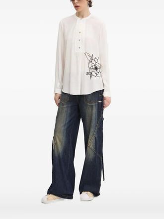 Desigual Blouse verfraaid met kralen - Wit