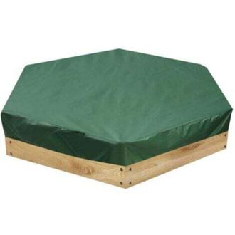 Elle Telo Di Copertura Esagonale Per Sabbiera Con Coulisse, Antipolvere, Adatto Per Sabbiere E Piscine Da Giardino (180x150x20 Cm)