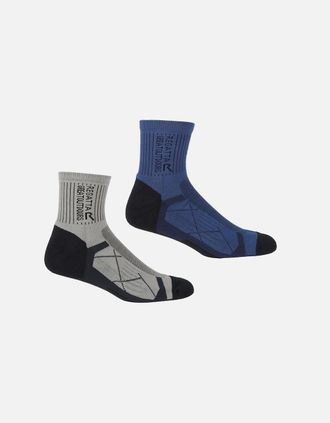 Regatta Mens Regatta Mens Active Outdoor Socks (Pack of 2) - Navy - Size: 9/9.5/10/10.5/11/11.5/12