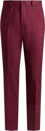 Etro Pantaloni dritti con motivo jacquard - Rosso