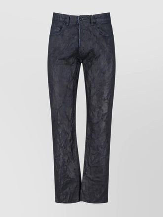 Maison Margiela waxed straight-leg trousers