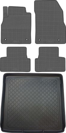 OEM Opel Astra Iv J Kombi De 09.2010 A 03.2016 Set - Alfombrillas De Goma Para Coche + Alfombrilla Para Maletero