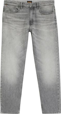 HUGO BOSS Jeans, Heren, Grijs, W34 L32, Straight Jeans