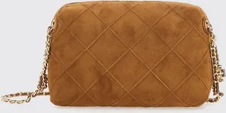Tory Burch Borsa Fleming in camoscio trapuntato matelass&egrave;