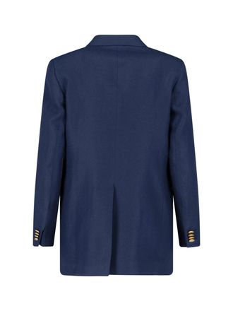 Tagliatore Double-Breasted Linen Blazer - Navy