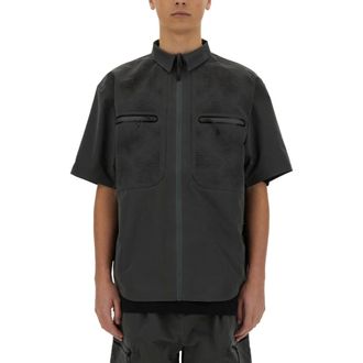 Alpha Industries Camicia Manica Corta Laser Cut - - Shirts - Uomo - Grigio - XL