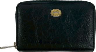 Gucci Black Leather Coin Purse/Coin Case (Pre-Owned)