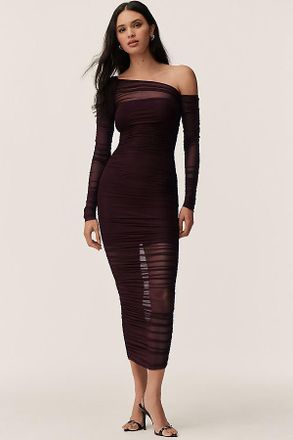 SER.O.YA Chante Mesh Long-Sleeve Dress