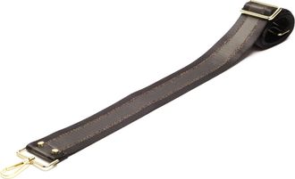 Elie Beaumont Shoulder Strap Adjustable Length Strap Wide Shoulder Strap for Bags Shoulder Strap Charcoal Stripe 68 cm - 128 cm Gold Carabiner 4 cm