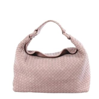 Bottega Veneta Pre-owned Campana Schoudertas - Dames - Pre-owned - Roze - Maat: ONE Size Leer