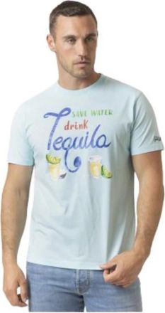 MC2 Saint Barth T-Shirts - Heren - T-shirts - Blauw - XL - Katoen - Tops
