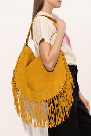 Isabel Marant Suede Shoulder Bag Oskan Hobo Soft, Womens, Yellow