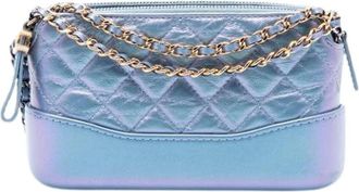 Chanel Pre-owned Vintage Crossbody Bag - Dames - Vintage Clutch - Blauw - ONE Size - Leer - Vintage