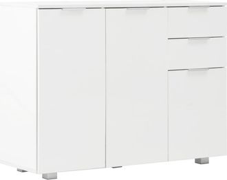 vidaXL Aparador Blanco Brillante 107x35x80,5 Cm Vidaxl