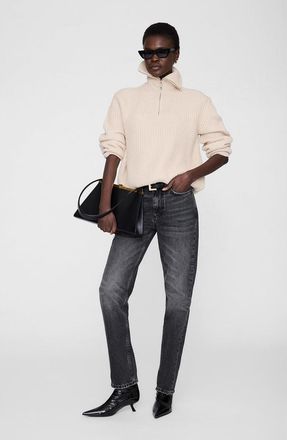 Anine Bing Sammy Sweater in Beige at Nordstrom, Size Medium