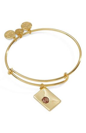 Alex and Ani Harry Potter Acceptance Letter Charm Bangle Bracelet in Gold at Nordstrom
