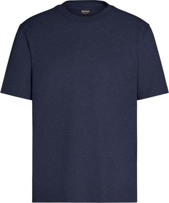 Ermenegildo Zegna fine-knit linen T-shirt - men - Linen/Flax - 54 - Blue