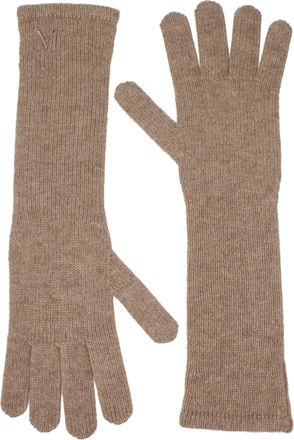 Max Mara Damess Kasjmierhandschoenen Beige