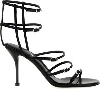 Alexander McQueen Schoenen, Dames, Zwart, 38 EU, Leer, Sandalen
