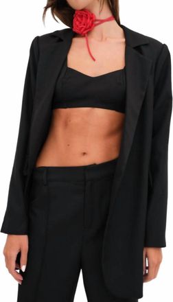 For Love & Lemons Courtney Blazer In Black