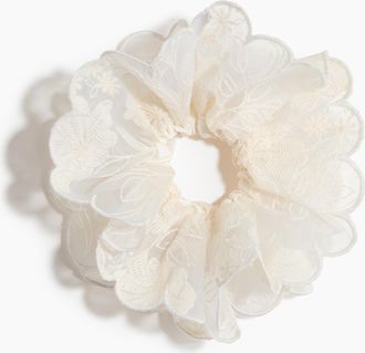 H&M Besticktes Scrunchie - White