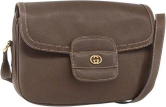Gucci Pre-owned Cross Body Bags, female, Brown, Size: ONE SIZE Pre-owned Vintage Cross Body Bag