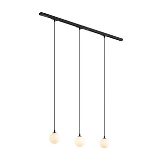 QAZQA Qazqa Sistema De Iluminaci&oacute;n De Riel Moderno Negro Con 3 Luces