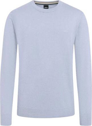HUGO BOSS Upacas-L Trui - Heren - Ronde hals truien - Paars - L - Katoen - Truien & Vesten