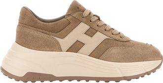 Hogan Beige Hi-Fi Suede Leather Sneakers