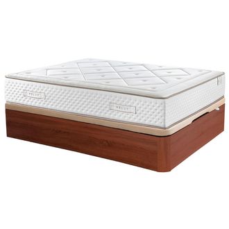 RELAX Colch&oacute;n Muelles Ensacado Gaviota Oro 31 Cm Visco-grafeno + Canap&eacute; Abatible Relax 3d Gran Capacidad Altura 32 Cm 105x190 Cm - Cerezo