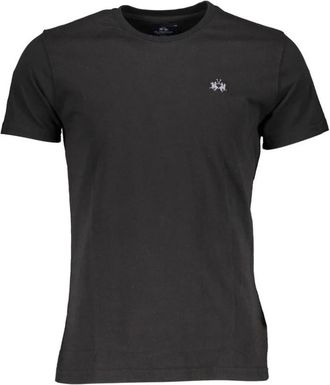 La Martina Elegante T-shirt met korte mouwen en ronde hals - Heren - T-shirts - Zwart - XL - Katoen - Tops