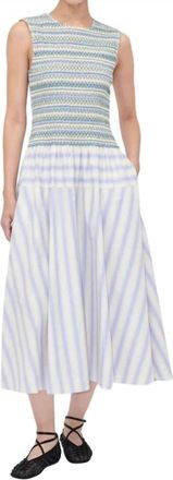Stine Goya Stripes Smocked Dress In Pastel