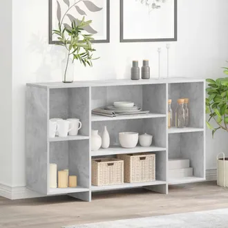 vidaXL Vidaxl - Aparador De Madera Contrachapada Gris Hormig&oacute;n 120x30x75 Cm