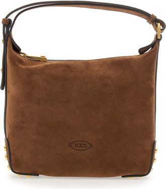 Tod's Tassen, Dames, Bruin, ONE Size, Leer, Gommino Handtas