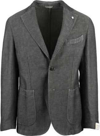 L.B.M. 1911 Blazer Stondato - Heren - Blazers - Grijs - L - Katoen - Jassen