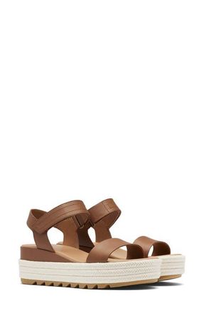 Sorel Cameron Flatform Sandal in Velvet Tan/chalk at Nordstrom, Size 5.5