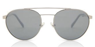 Timberland TB9167 Polarized 10D Mens Sunglasses Silver Size 55