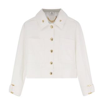 Elisabetta Franchi Mujer, Chaquetas, Beige, Talla: M
