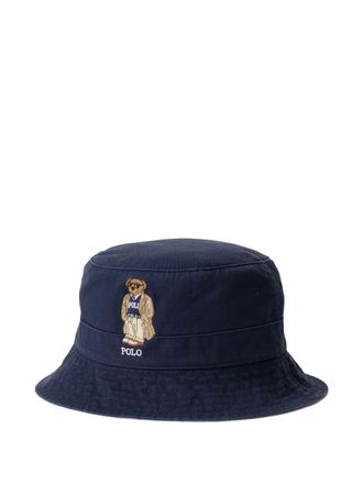 Polo Ralph Lauren Polo Bear-embroidered bucket hat - Blue