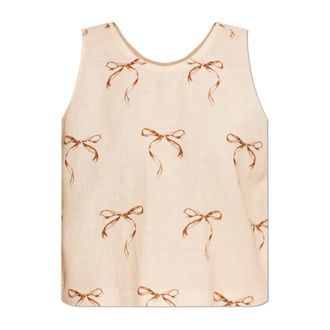 Forte_Forte Sleeveless Tops, female, Pink, Size: L Printed Top