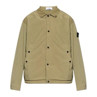 Stone Island Lichtgewicht Jas Met Kraag - Heren - Zomerjassen - Groen - XL - Jassen