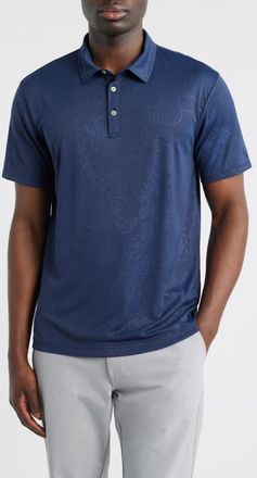 Swannies Ehrman Floral Performance Golf Polo in Navy at Nordstrom, Size Xx-Large