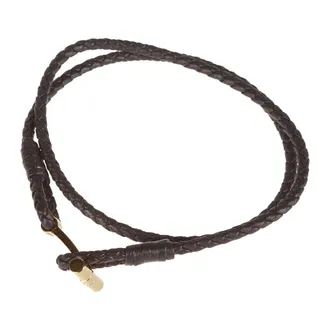 Tom Ford Bracelets, male, Brown, Size: M T Wrap Woven Bracelet