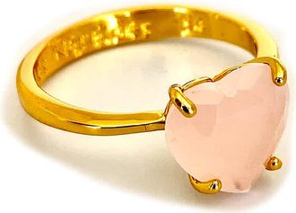 Les N&eacute;r&eacute;ides La Diamantine Pink Heart Stone Ring