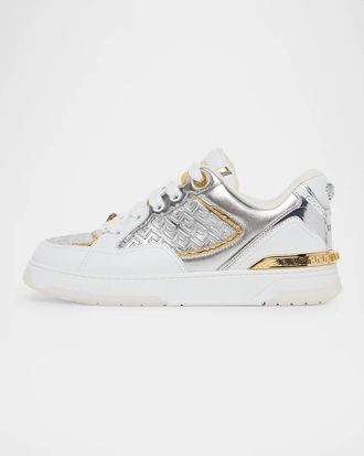 Versace Laminated Leather Sneakers