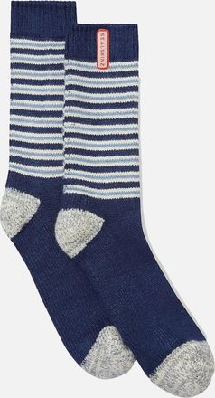 Sealskinz Mens Sealskinz Oby Bamboo Stripe Socks Navy - Size: 9.5/13/12.5/12/11.5/11/9/16/15.5/15/14.5/14/13.5/10.5/10
