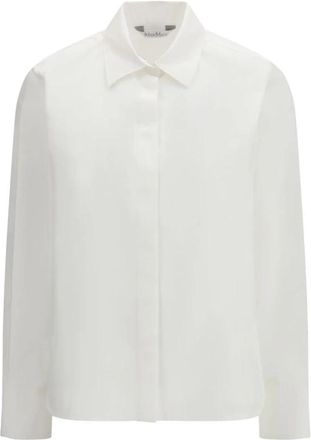 Max Mara Maroso Shirt - Dames - Overhemden - Wit - XS - Katoen - Overhemden