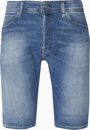 Replay Mens Mid Wash Blue Stretch Denim Shorts