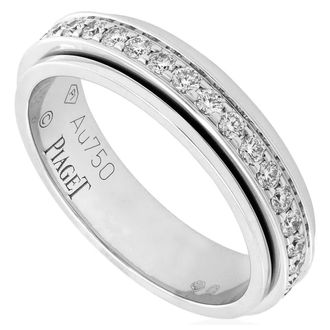 Piaget Possession 18k White Gold.56 CT Diamond Wedding Ring, Size 51