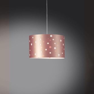 Linea Zero Linea Zero - Sospensione Moderna a 1 Luce Pois Xxl In Polilux Bicolor Rosa Metallico Made In Italy